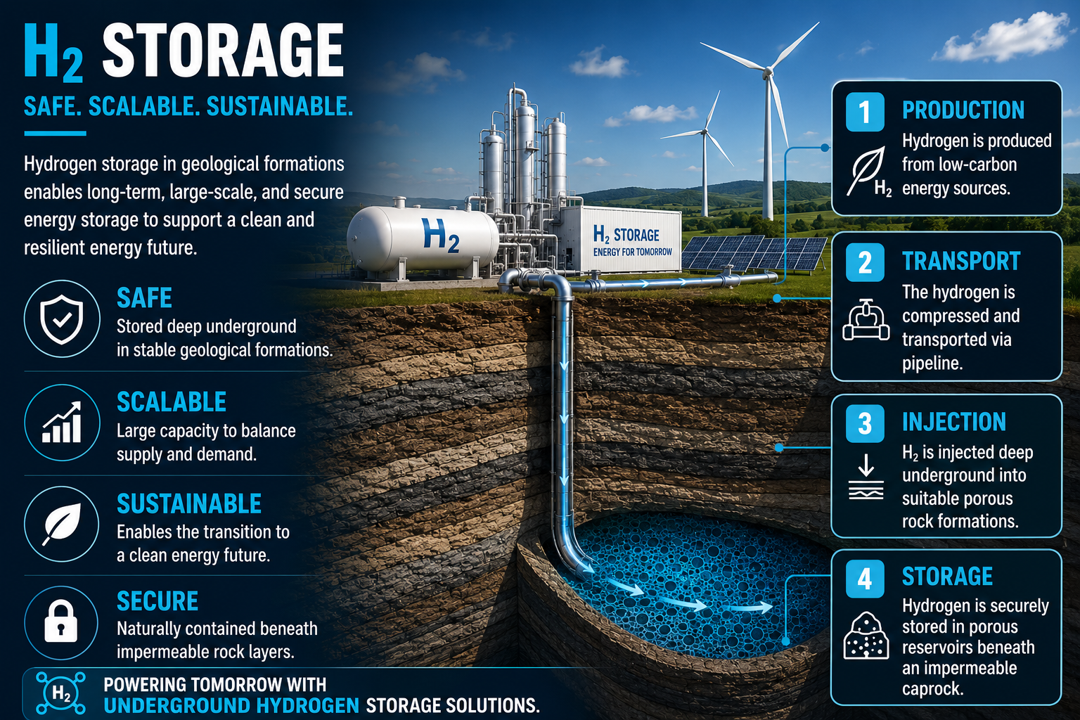 Hydrogen storage simulation